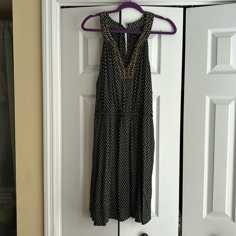 Lucky Brand Navy print with studs, dress size large
